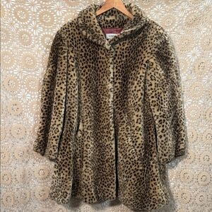 Vintage Leopard/Cheetah Print Teddy Jacket
